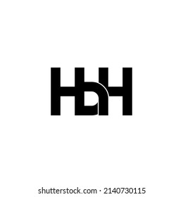 hbh typography letter monogram logo design