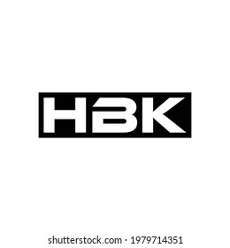 Vector de diseño de logotipo de carta HBK