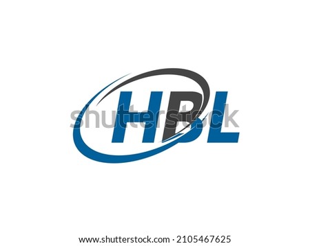HBL letter creative modern elegant swoosh logo design