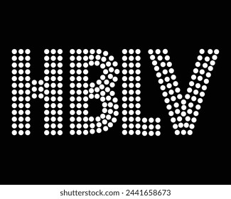 Hblv Logo Vector Rhinestone t-shirt design