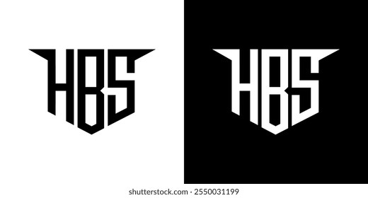 HBS letter logo design with white background in illustrator, vector logo modern alphabet font overlap style, calligraphy designs for logo, Poster, Invitation, etc.