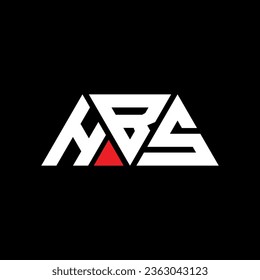 Diseño del logotipo de la letra triangular HBS con forma triangular. Monograma de diseño del logotipo del triángulo HBS. Plantilla de logotipo vectorial de triángulo HBS con color rojo. Logotipo triangular HBS Diseño sencillo, elegante y lujoso.