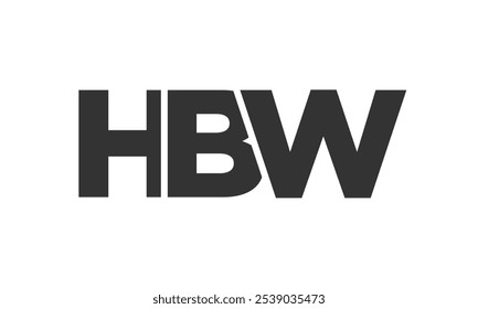 HBW logo design template with strong and modern bold text. Initial based vector logotype featuring simple and minimal typography. Trendy company identity ideal for businesses brand presence.