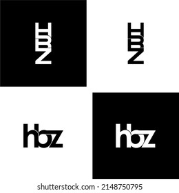 letra hbz diseño original del logotipo de monograma