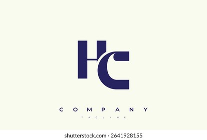 HC Abstract Geometric Logo Design. Modern and elegant logo design with simplistic typography elements, showcasing branding excellence.