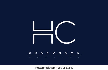HC Abstract letter logo. This logo icon incorporate with abstract shape in the creative way