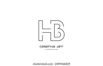 Monograma del logotipo de las letras abstractas de HC, CH, H, C