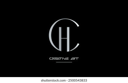 Monograma del logotipo de las letras abstractas de HC, CH, H, C