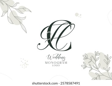 HC CH Initial Wedding Logo Monogram