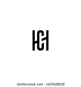 HC or CH logo design vector.