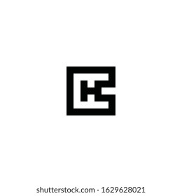 HC or CH logo design vector.
