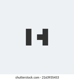 HC or CH monogram logo minimalist black and white.