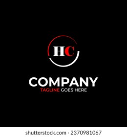 Plantilla de diseño de logotipo para letras modernas creativas de HC