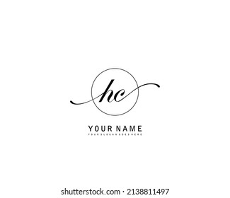 HC Initial beauty monogram logo vector