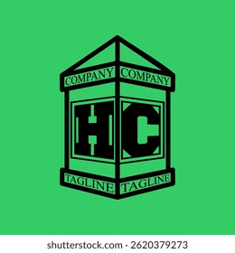 HC Initial Explore this unique collection of alphabet house logos,featuring stylish letter combinations inside a geometric house outline. Perfect for branding, real estate businesses, graphic design