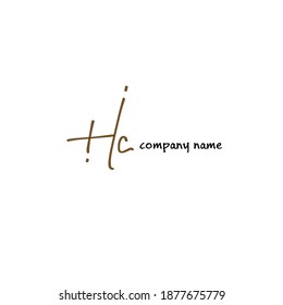 HC initial Isolated logo for identity
