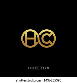 HC initial letter linked circle capital monogram logo modern template