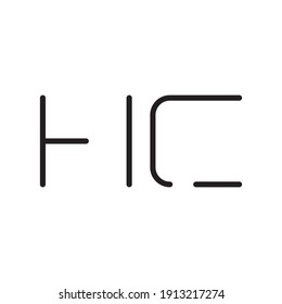 hc initial letter vector logo