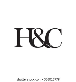 H&C Initial logo. Ampersand monogram logo