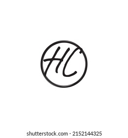 Las letras iniciales del logotipo de HC en un diseño profesional de alta calidad que se imprimirán bien en cualquier medio impreso