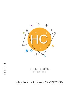HC Initial logo template vector