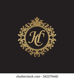HC initial luxury ornament monogram logo