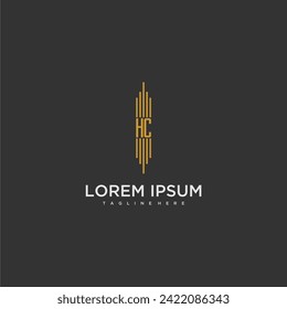 HC initial monogram business logo