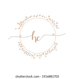 HC Erstmalige Monogramm-Handschrift, Luxusgrafik