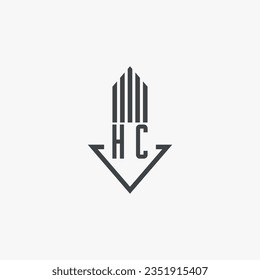 HC initials Real Estate Logo stock illustration. Logo vector