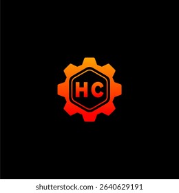 HC Initials Tech Logo Vector Art Icons and Graphics