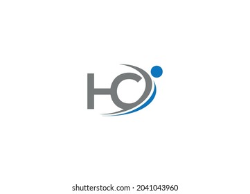 hc letter initial creative modern logo design vector icon template