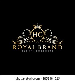 HC Letter Initial Luxurious Brand Logo Template.