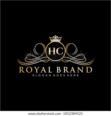 HC Letter Initial Luxurious Brand Logo Template.