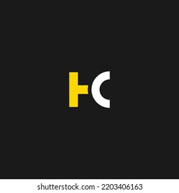 HC Letter Logo, Minimal Creative HC Joint Letter Sign