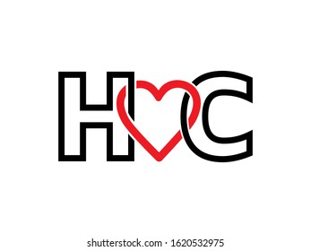 HC Letter logo or symbol template design