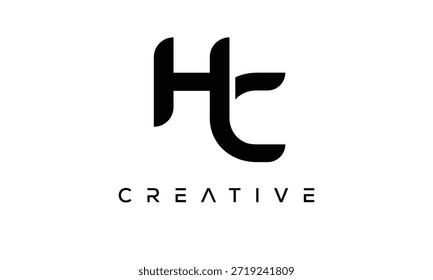 Letra HC Monogram Logotipo para identidade de marca criativa moderna