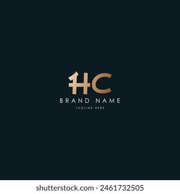Diseño de logotipo de Vector de letras HC