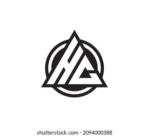 HC Logo Design Abstract Signs Symbols Shape Rectangle Initials Letter Typhography Monogram