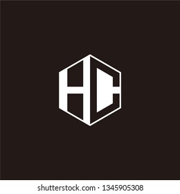 HC Logo Initial Monogram Negative Space Designs Templete