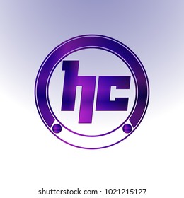 HC Logo, Metal Logo, purple Logo, Monogram