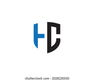 Elemento vectorial de la plantilla de diseño de monograma de HC.