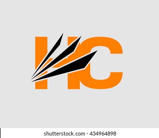 HC Logo. Vector Graphic Branding Letter Element
