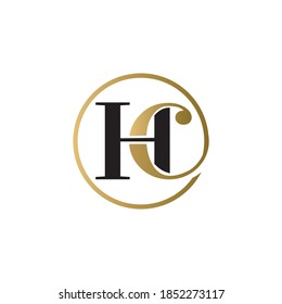 hc luxury logo design vector icon symbol circle