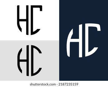 HC modern initial letter logo design vector bundle. It will be suitable for which company or brand name start those initial.