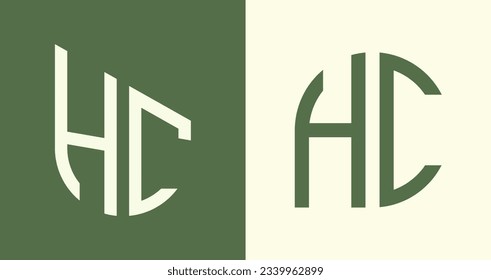 HC modern initial letter logo design vector bundle. It will be suitable for which company or brand name start those initial.