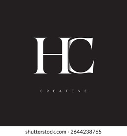 HC Monogram Logo Minimal Elegant Letter Mark para el lujo, la moda   Marcas creativas	
