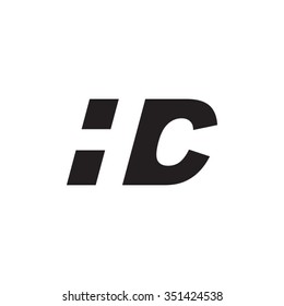 HC negative space letter logo