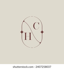 HC Hochzeitsklassiker in elegantem Monogramm mit hochwertigem professionellem Design, das gut drucken wird