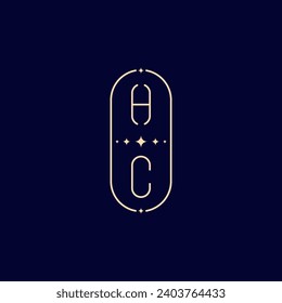 HC wedding lie monogram with high quality professional design that will print well across any print media