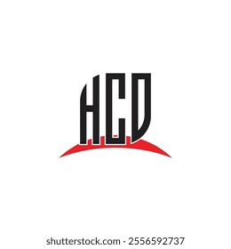 HCD letter logo design with white background in illustrator, vector logo modern alphabet font